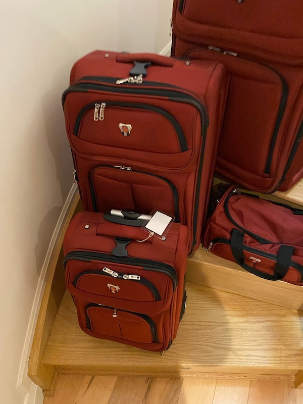 Piece Swiss Gear Red Luggage Lot - Main Image