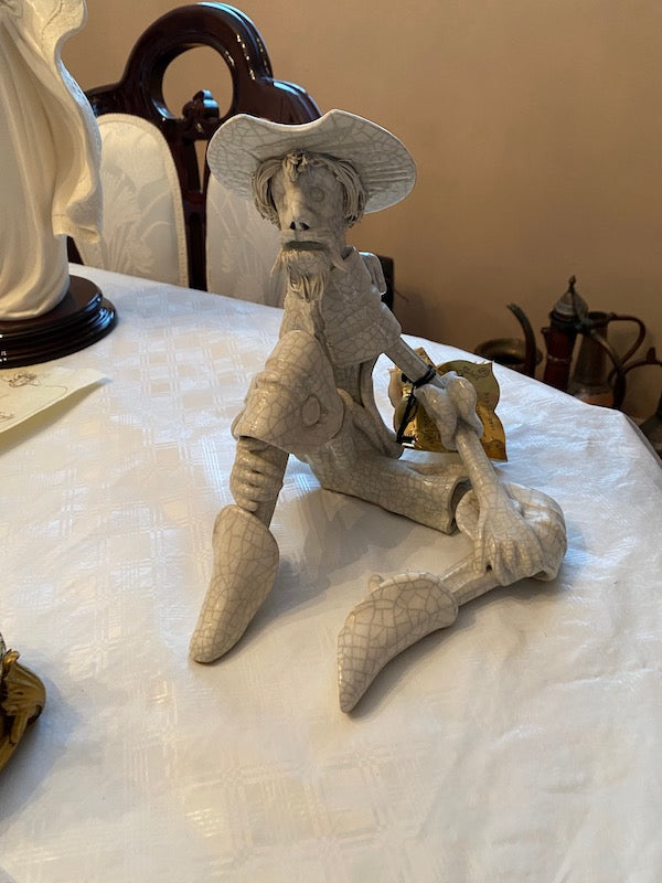 Don Quixote Miguel De Cervantes sculpture by Roberto Nischli