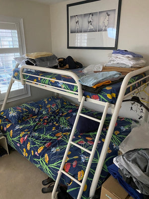 White Metal Bunk Bed
