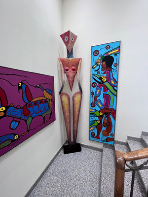 Ruben Zellermayer Painted Steel Sculpture- 'Cubist Person'- 10ft