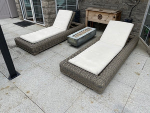 2 Restoration Hardware Majorca Chaise Loungers- Grey