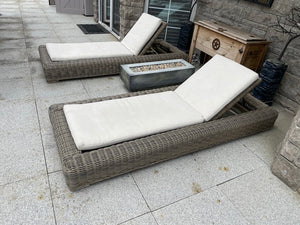 2 Restoration Hardware Majorca Chaise Loungers- Grey