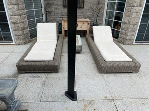 2 Restoration Hardware Majorca Chaise Loungers- Grey