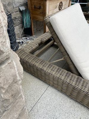 2 Restoration Hardware Majorca Chaise Loungers- Grey