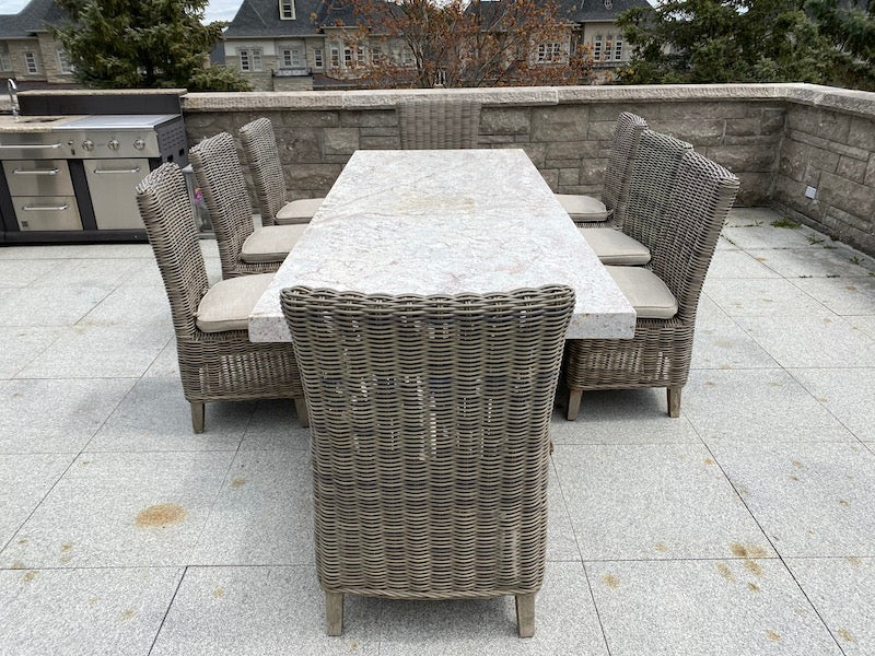 Restoration hardware shop teak table