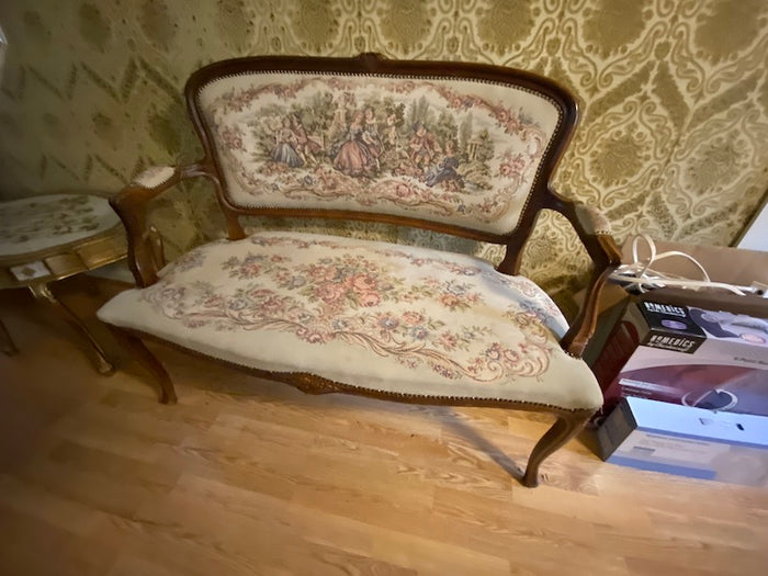 Ornate Tapestry Style Settee