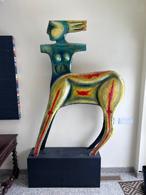 Ruben Zellermayer Painted Steel Sculpture- 'Centaur'- 7.75ft