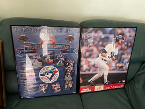 Framed Baseball Posters Lot
