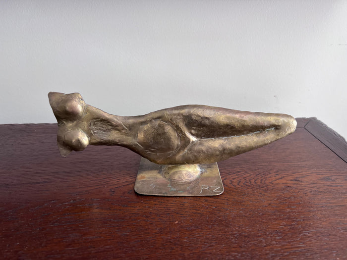 Ruben Zellermayer Painted Steel Sculpture- 'Reclining Woman Figure'