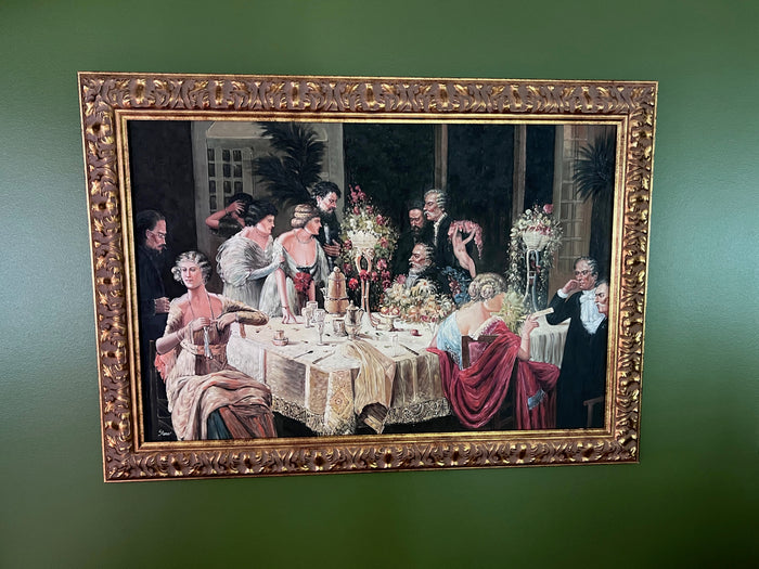 Framed Print, 'Dinner Scene' by Steve