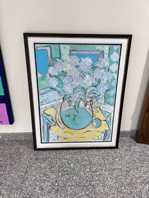 Acrylic on Canvas by Tony Curtis titled "The Blue"