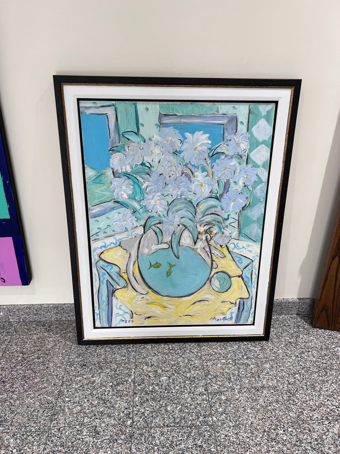 Acrylic on Canvas by Tony Curtis titled "The Blue"