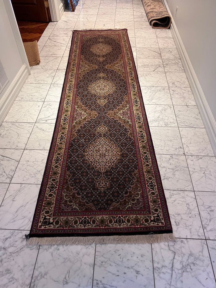 100% Wool Persian Tabriz Mahi Runner