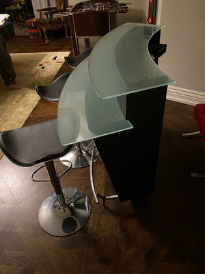 Bar + 3 Bar Stools- Black