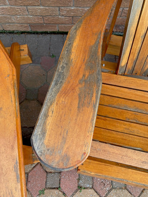 2 Outdoor Wood Muskoka Chairs by Country Comfort Chairs
