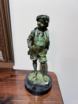 Picciole Bronze Sculpture 'Sportsman' on Marble base