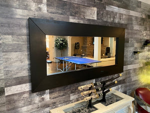 Black Wood Mirror, Thick Frame