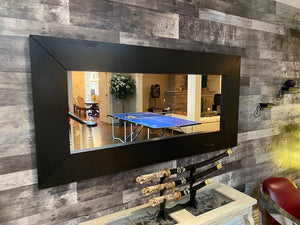 Black Wood Mirror, Thick Frame