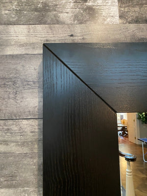 Black Wood Mirror, Thick Frame