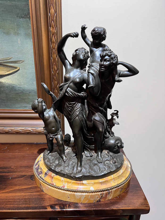 Claude Michel Clodion "The Family of Faun" Bronze Sculpture