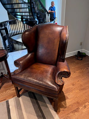 'Whittemore-Sherrill Limited' Brown Leather Armchair