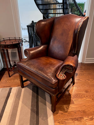 'Whittemore-Sherrill Limited' Brown Leather Armchair