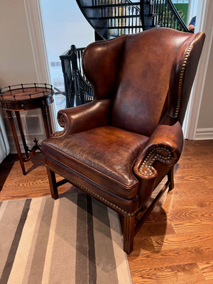 'Whittemore-Sherrill Limited' Brown Leather Armchair