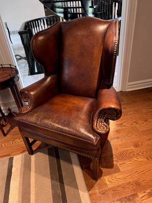 'Whittemore-Sherrill Limited' Brown Leather Armchair