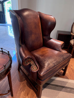 'Whittemore-Sherrill Limited' Brown Leather Armchair