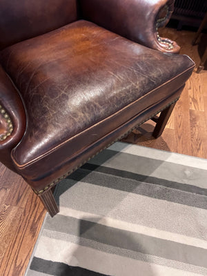 'Whittemore-Sherrill Limited' Brown Leather Armchair