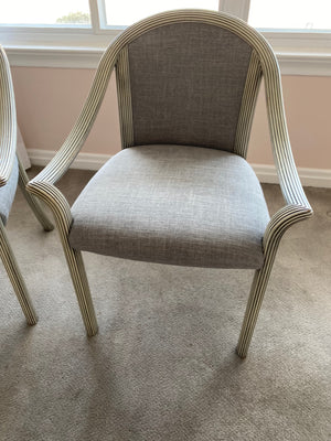 Pair of Grey Upholstered Armchairs