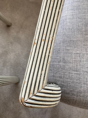 Pair of Grey Upholstered Armchairs