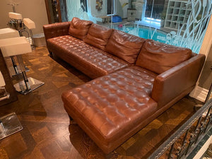 Brown Leather Sectional Sofa