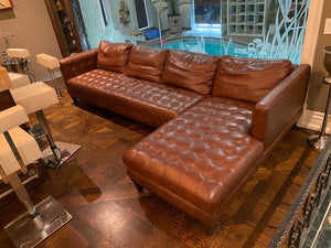 Brown Leather Sectional Sofa