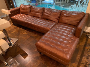 Brown Leather Sectional Sofa