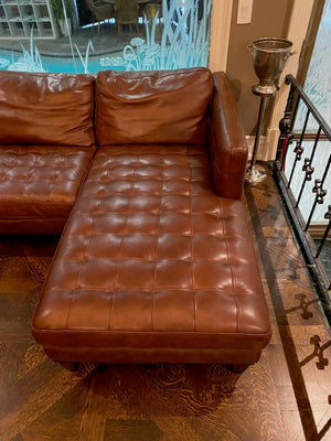 Brown Leather Sectional Sofa