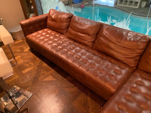 Brown Leather Sectional Sofa