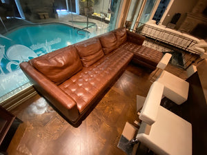 Brown Leather Sectional Sofa