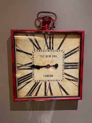 HomeSense Red Battery Powered Decor Wall Clock