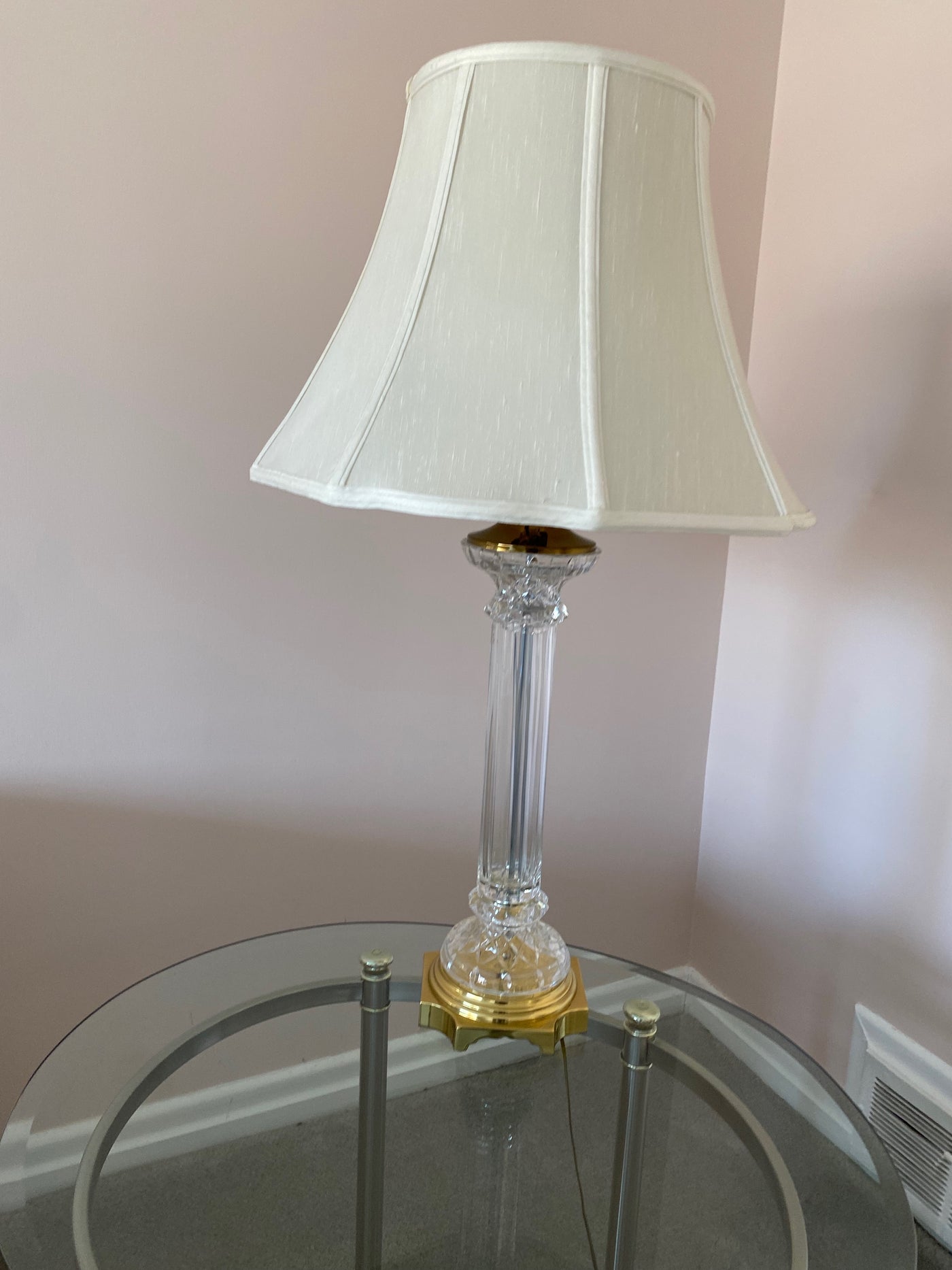 Glass & Brass Table Lamp – Sell My Stuff Canada - Canada's Content and  Estate Sale Specialists