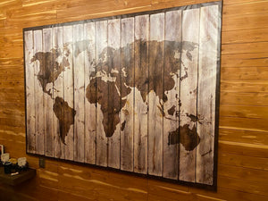 IKEA Bjorksta Picture and Frame Driftwood Map