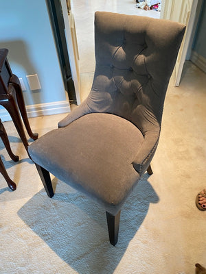Grey Tufted Chair