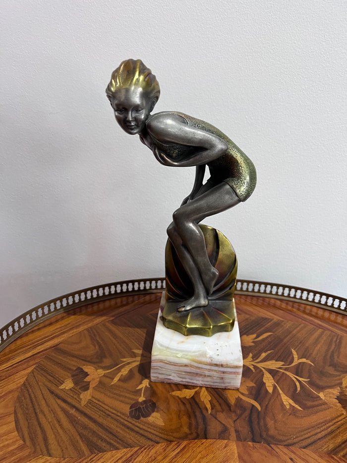 Cold Painted Metal Sculpture after D.H. Chiparus