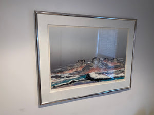 Oluseyi Sonny Sholola Embossed Monoprint "Dawn in the Canyon #2"