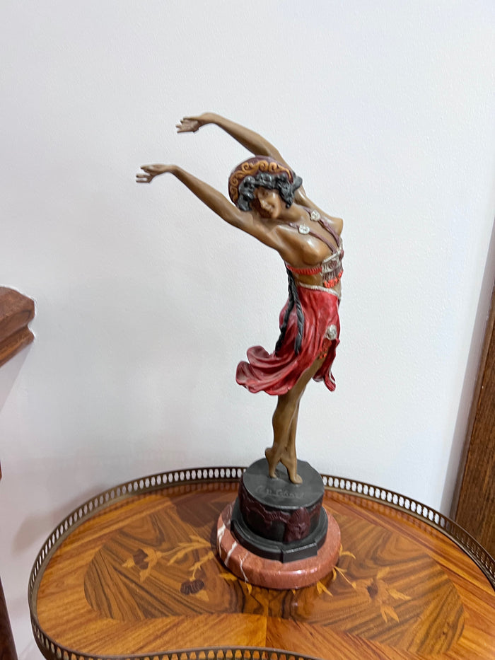 Claire Jeanne Roberte Colinet Bronze Sculpture- "Crimean Dancer""