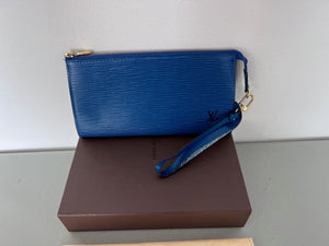 Louis Vuitton Blue Epi Leather Shoulder Pochette Bag