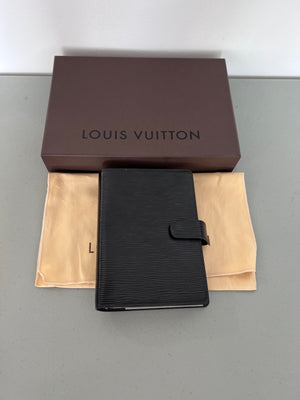 Louis Vuitton Black Epi Leather Agenda
