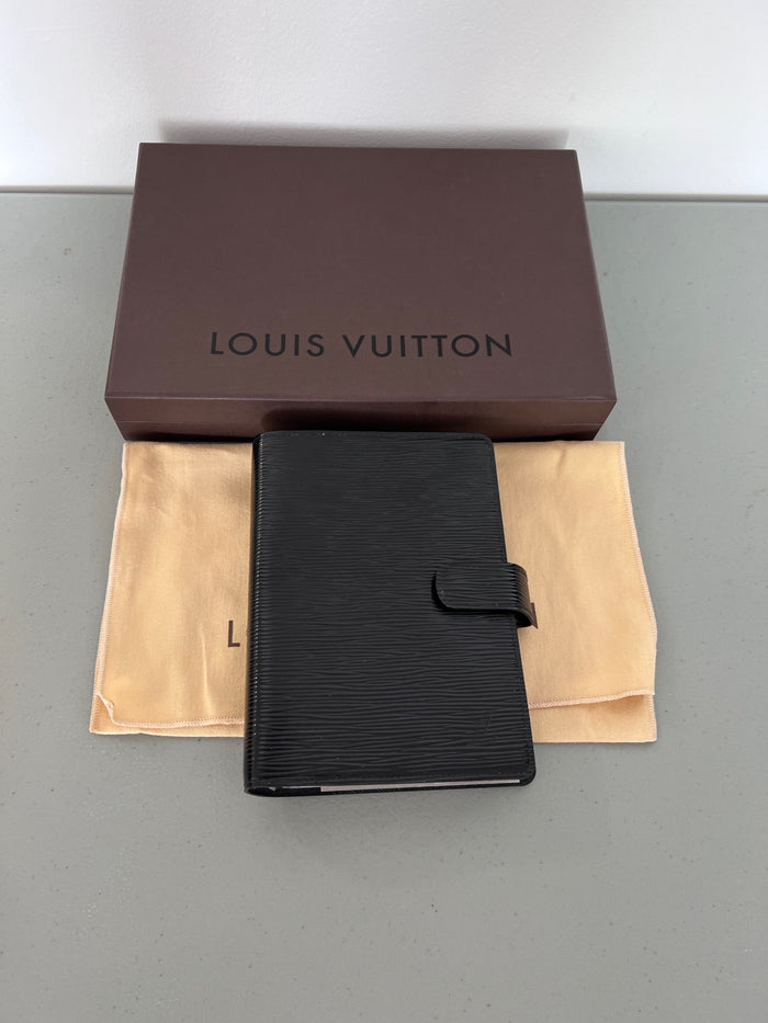 Louis Vuitton Black Epi Leather Agenda