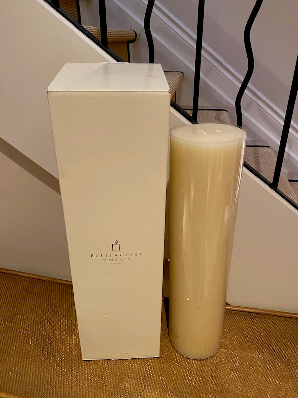 Crate & Barrel Cathedral Candle Bougie- 6x24