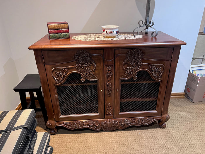 Ornate Wood Carved Cabinet